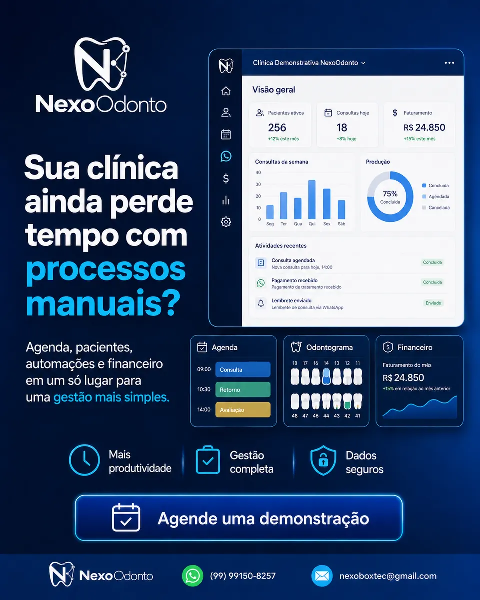 Software para dentistas no NexoOdonto